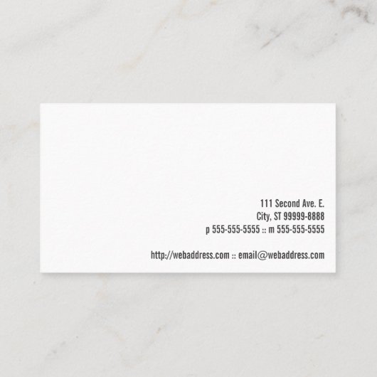 Gradiënt Japanse tuinbouw Visitekaartje (Achterkant)