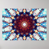 Gradiënt Kaleidoscoop | Mandala Art Poster (Voorkant)