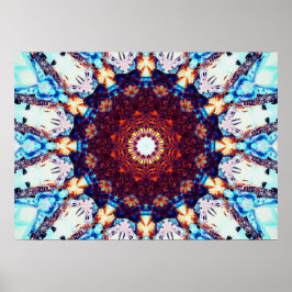 Gradiënt Kaleidoscoop | Mandala Art Poster