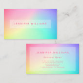 Gradiënt kleurrijke regenboog Moderne elegant Visitekaartje (Voorkant / Achterkant)