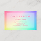 Gradiënt kleurrijke regenboog Moderne elegant Visitekaartje (Achterkant)