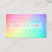 Gradiënt kleurrijke regenboog Moderne elegant Visitekaartje (Voorkant)