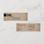 Gradient Kraft Print Social Hi Mini Visitekaartje (Voorkant / Achterkant)