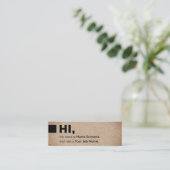 Gradient Kraft Print Social Hi Mini Visitekaartje (Staand voorkant)