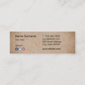 Gradient Kraft Print Social Hi Mini Visitekaartje (Achterkant)