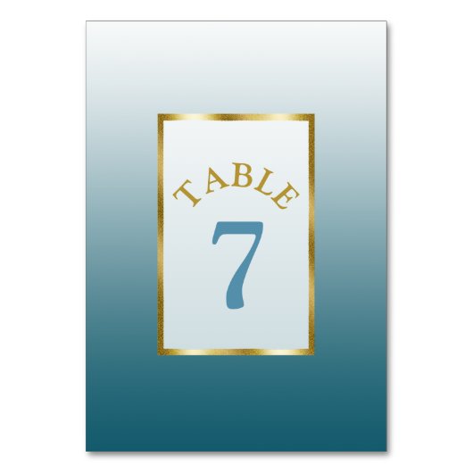 Gradiënt laat blauwe bruiloft kaart (Voorkant)