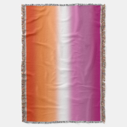Gradient Lesbian Pride Flag – Lesbische Vlag Deken (Voorkant Verticaal)