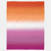 Gradient Lesbian Pride Flag – Lesbische Vlag Fleece Deken (Voorkant)