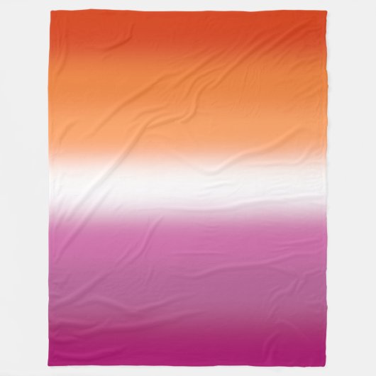 Gradient Lesbian Pride Flag – Lesbische Vlag Fleece Deken (Voorkant)