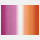Gradient Lesbian Pride Flag – Lesbische Vlag Fleece Deken (Voorkant (Horizontaal))