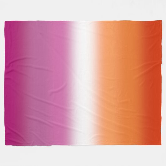 Gradient Lesbian Pride Flag – Lesbische Vlag Fleece Deken (Voorkant (Horizontaal))