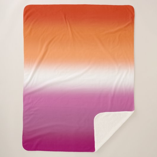 Gradient Lesbian Pride Flag – Lesbische Vlag Sherpa Deken (Voorkant)