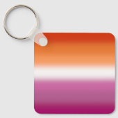 Gradient Lesbian Pride Flag – Lesbische Vlag Sleutelhanger (Voorkant)