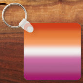 Gradient Lesbian Pride Flag – Lesbische Vlag Sleutelhanger (Voorkant)