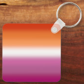 Gradient Lesbian Pride Flag – Lesbische Vlag Sleutelhanger (Achterkant)