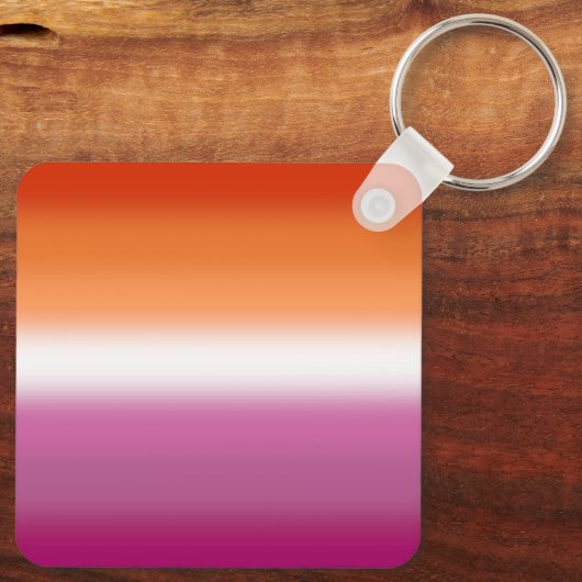 Gradient Lesbian Pride Flag – Lesbische Vlag Sleutelhanger (Achterkant)