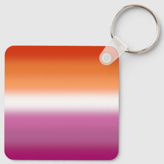 Gradient Lesbian Pride Flag – Lesbische Vlag Sleutelhanger (Achterkant)