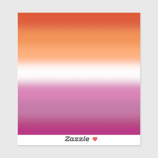 Gradient Lesbian Pride Flag – Lesbische Vlag Sticker (Vel)