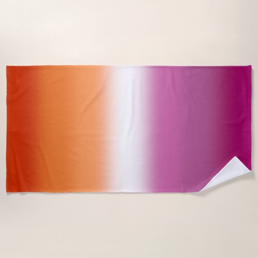 Gradient Lesbian Pride Flag – Lesbische Vlag Strandlaken (Voorkant)