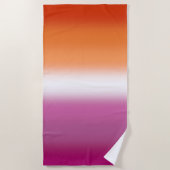 Gradient Lesbian Pride Flag – Lesbische Vlag Strandlaken (Voorkant)