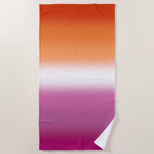 Gradient Lesbian Pride Flag – Lesbische Vlag Strandlaken (Voorkant)