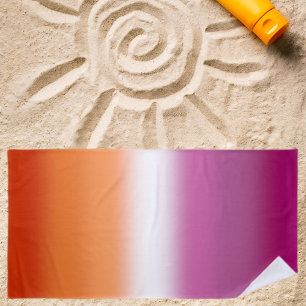 Gradient Lesbian Pride Flag – Lesbische Vlag Strandlaken