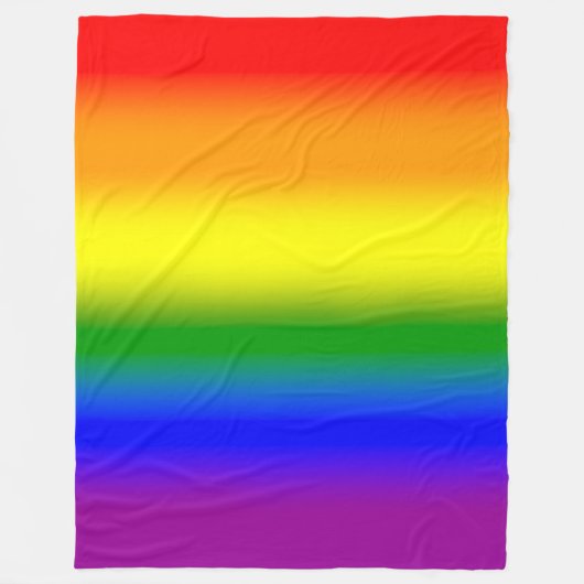Gradient LGBTQ+ Rainbow Pride Flag - Rainbow Flag Fleece Deken (Voorkant)