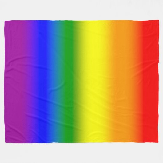 Gradient LGBTQ+ Rainbow Pride Flag - Rainbow Flag Fleece Deken (Voorkant (Horizontaal))