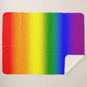 Gradient LGBTQ+ Rainbow Pride Flag - Rainbow Flag Sherpa Deken (Voorkant (horizontaal))