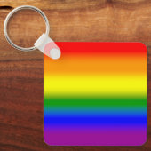 Gradient LGBTQ+ Rainbow Pride Flag - Rainbow Flag Sleutelhanger (Voorkant)