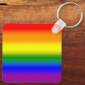 Gradient LGBTQ+ Rainbow Pride Flag - Rainbow Flag Sleutelhanger (Achterkant)