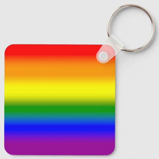 Gradient LGBTQ+ Rainbow Pride Flag - Rainbow Flag Sleutelhanger (Achterkant)
