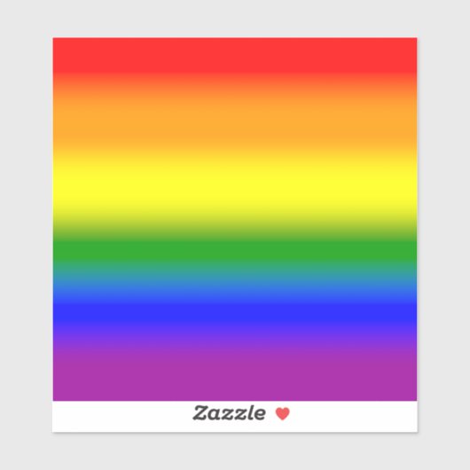Gradient LGBTQ+ Rainbow Pride Flag - Rainbow Flag Sticker (Vel)