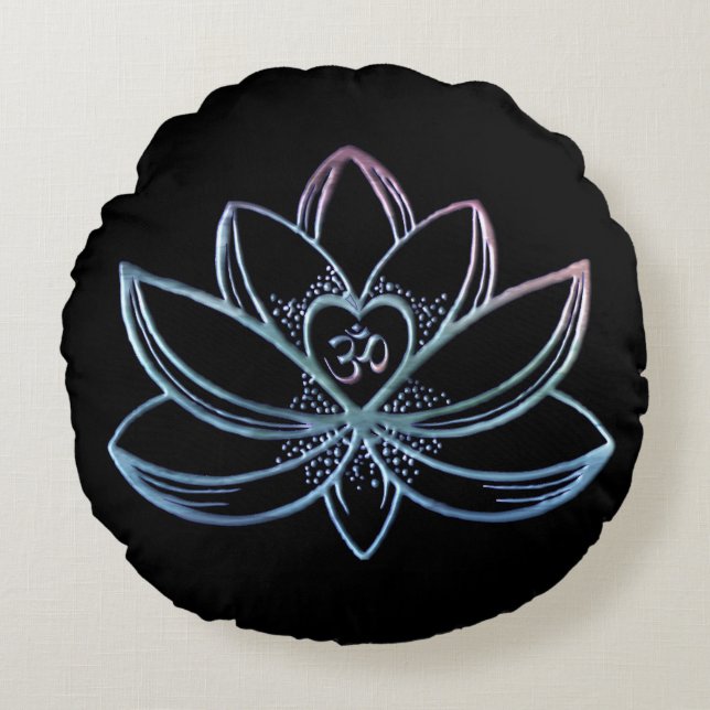 Gradient Lotus  Rond Kussen (Voorkant)