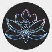 Gradient Lotus Ronde Sticker (Voorkant)