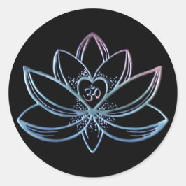 Gradient Lotus  Ronde Sticker