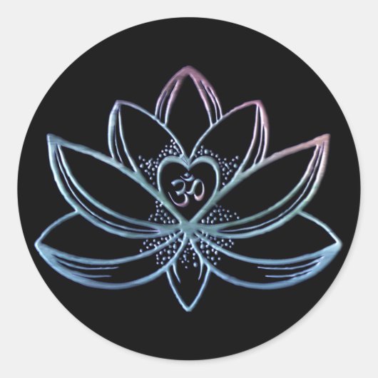 Gradient Lotus Ronde Sticker (Voorkant)