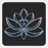 Gradient Lotus Vierkante Sticker (Voorkant)
