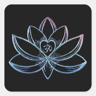 Gradiënt Lotus Vierkante Sticker