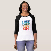 Gradiënt Love | LGBT Rainbow Pride Month T-shirt (Voorkant volledig)