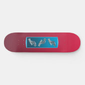 Gradiënt Magenta - diep naar licht | Seizoensstemm Persoonlijk Skateboard (Horizontaal)