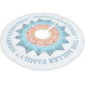 Gradiënt Mandala Kerstmis Groeten Kerstboom Rok (Gekanteld)