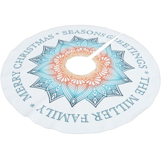 Gradiënt Mandala Kerstmis Groeten Kerstboom Rok (Gekanteld)