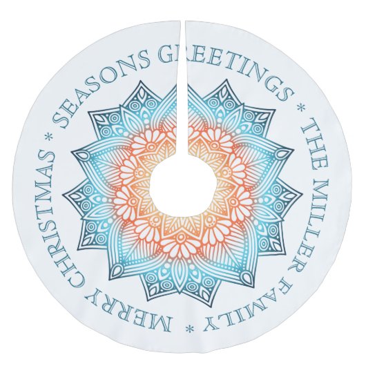 Gradiënt Mandala Kerstmis Groeten Kerstboom Rok (Voorkant)