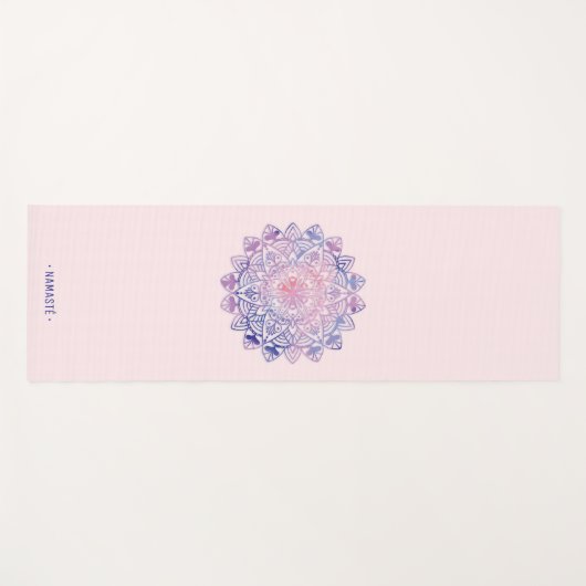 Gradiënt Mandala Lotus Bloem Yoga Mat [3] (Voorkant (horizontaal))