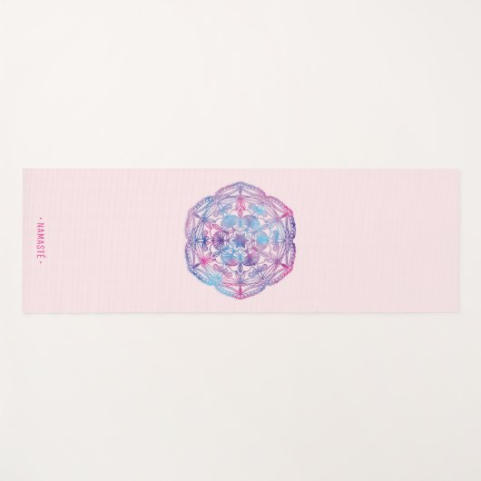 Gradiënt Mandala Lotus Bloem Yoga Mat [4] (Voorkant (horizontaal))