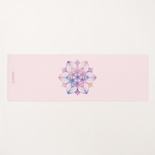 Gradiënt Mandala Lotus Bloem Yoga Mat [8] (Voorkant (horizontaal))