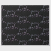 Gradient Merry kerst | Beauful Onyx Elegant Cadeaupapier (Vlak)