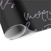 Gradient Merry kerst | Beauful Onyx Elegant Cadeaupapier (Rol Hoek)