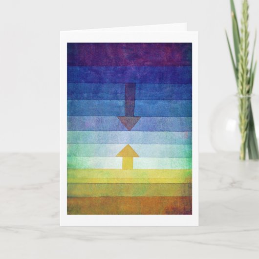 Gradiënt met Pijl, Paul Klee Kaart (Voorkant)